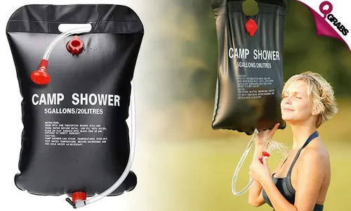 Camping Shower Bag with Solar Heating!